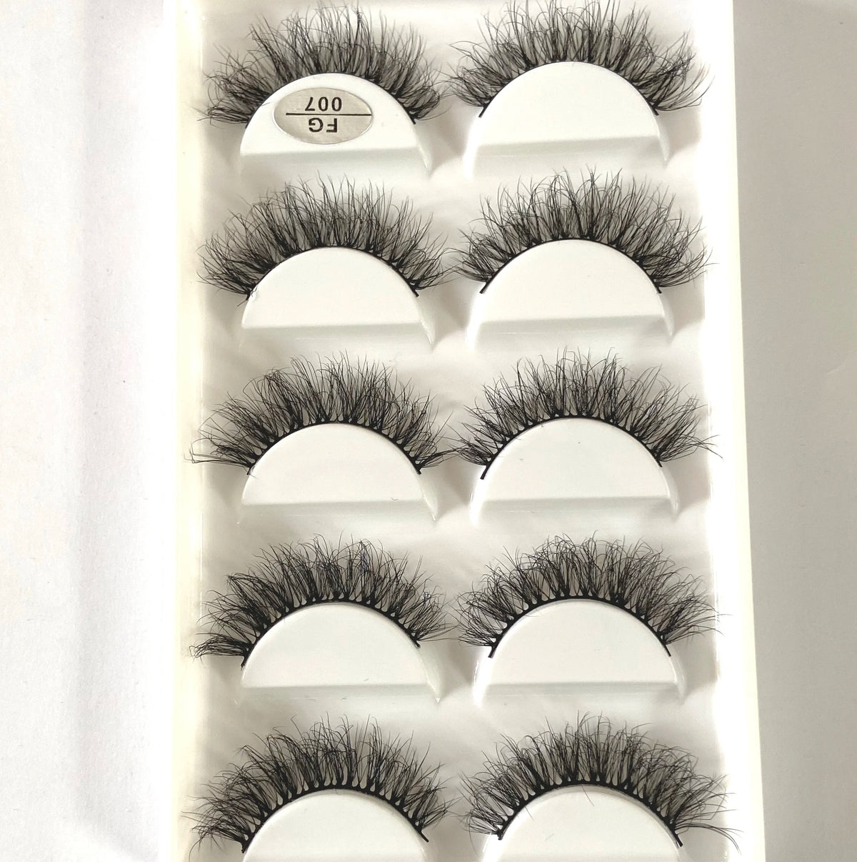 HBZGTLAD 5Pairs Handmade Mink Lashes Short False Eyelashes Dense Natural Long Messy Eye Lashes Reusable Stage Makeup Eyelashes