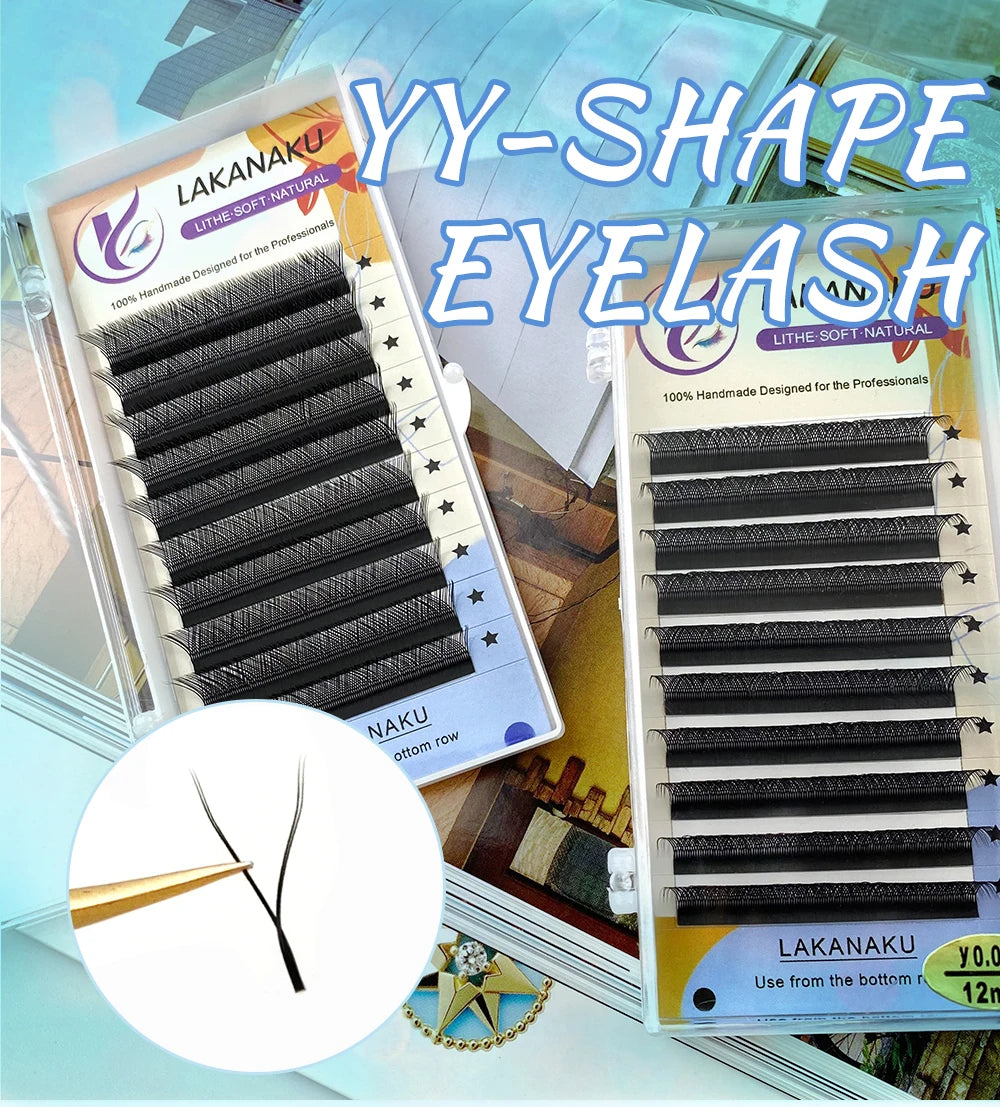 Lakanaku Y Lashes Cilia And Volume Brazilian False Eyelashes Supplies YY Cilios Faux Mink Lashes Y Shape Eyelash Extension