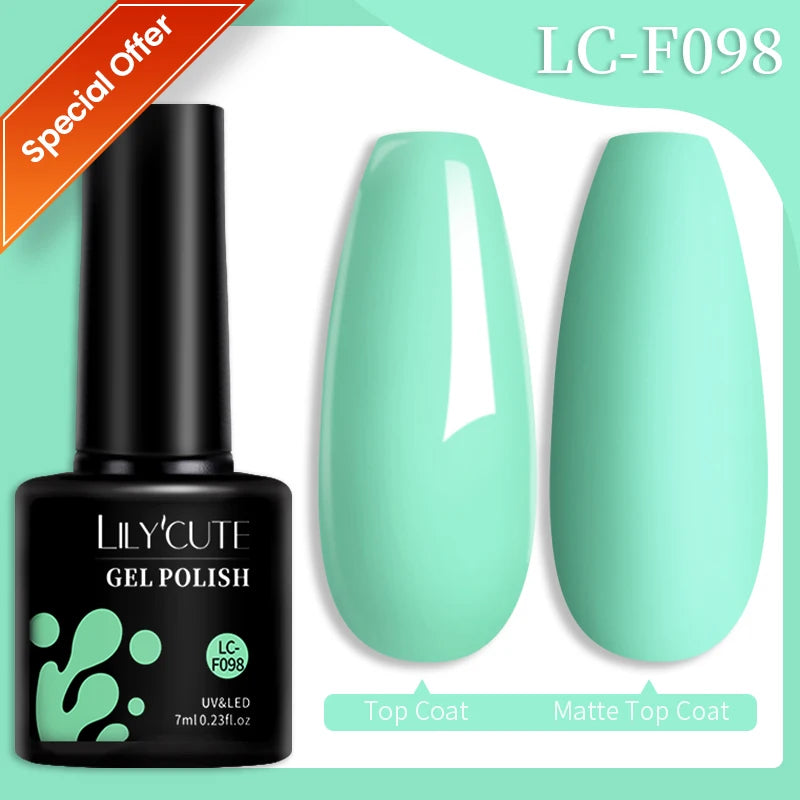 LILYCUTE 7ml Top Coat Function Gel Nail Polish Semi-permanent Soak off Reinforcement Base Gel For Nails Tools Gel Varnish
