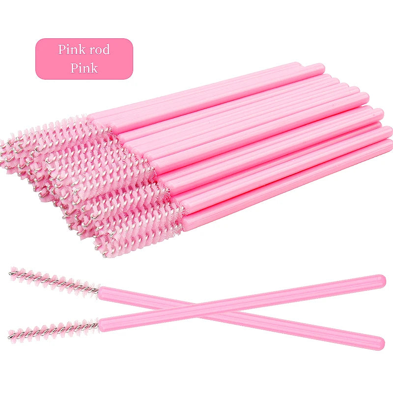 200/500 Pcs Eyelash Brushes Disposable Crystal Fine Head Eyebrow Brush  Mascara Wand Applicator Lashes Extension Makeup Tools