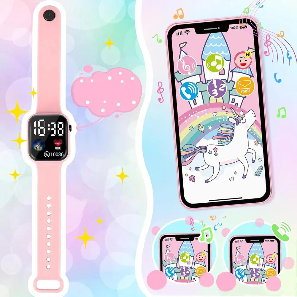 Little Girls Play Purse Kids Pretend Play Purse Cell Phone/Makeup/Keys Princess Makeup Cosmetic Set for Christmas Birthday Gift