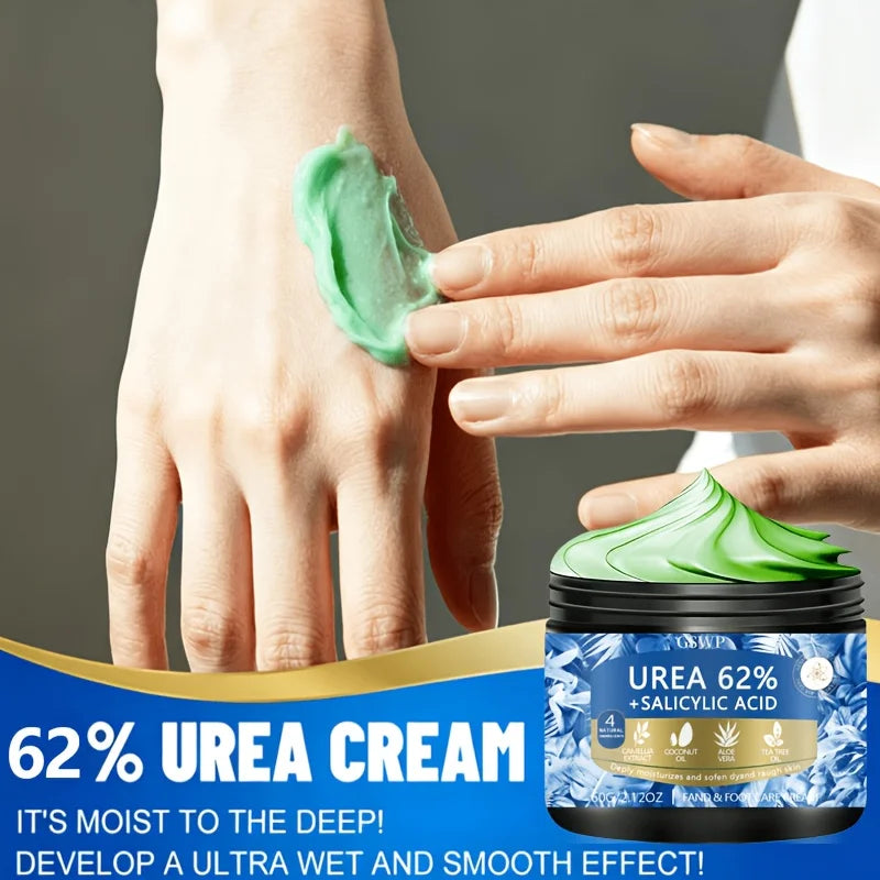 GSWP Urea Salicylic Acid Hand & Foot Moisturizing Cream, Containing Aloe Vera & Tea Tree Oil, Nourishes Dry Skin. 60g/120g