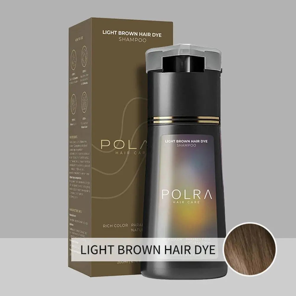 200ml 4 Colors Hair Dye Shampoo For Gray Hair For Women Men ﻿Premium Natural Hair Dye Kit Semi Permanent Hair Dye Shampoo Black