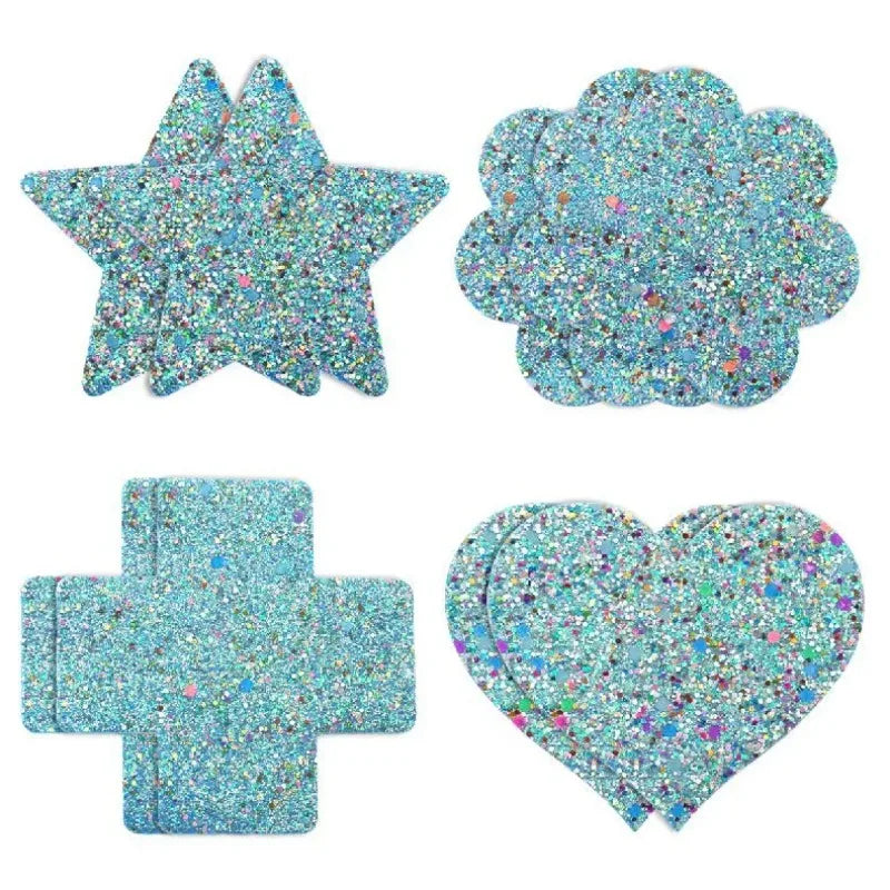 Sexy Nipple Pasties Invisible Disposable Breast Patch Clover Luminous Glitter Breast Lift Tape Chest Stickers Bara Nipple Covers