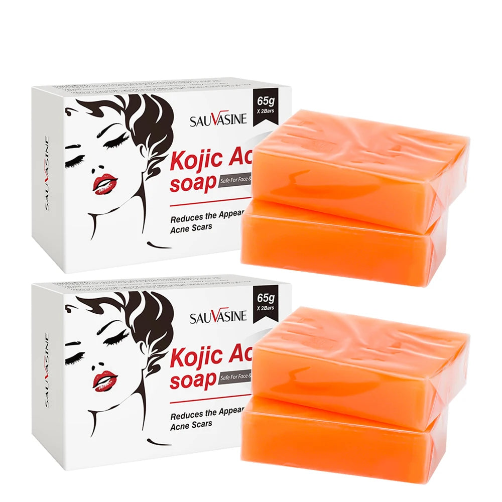 2/4PCS Kojic Acid Soap Face Body Care Handmade Soap For Women Men Facial Foam Cleansing Moisturizing Whitening Soap Beauty Tools