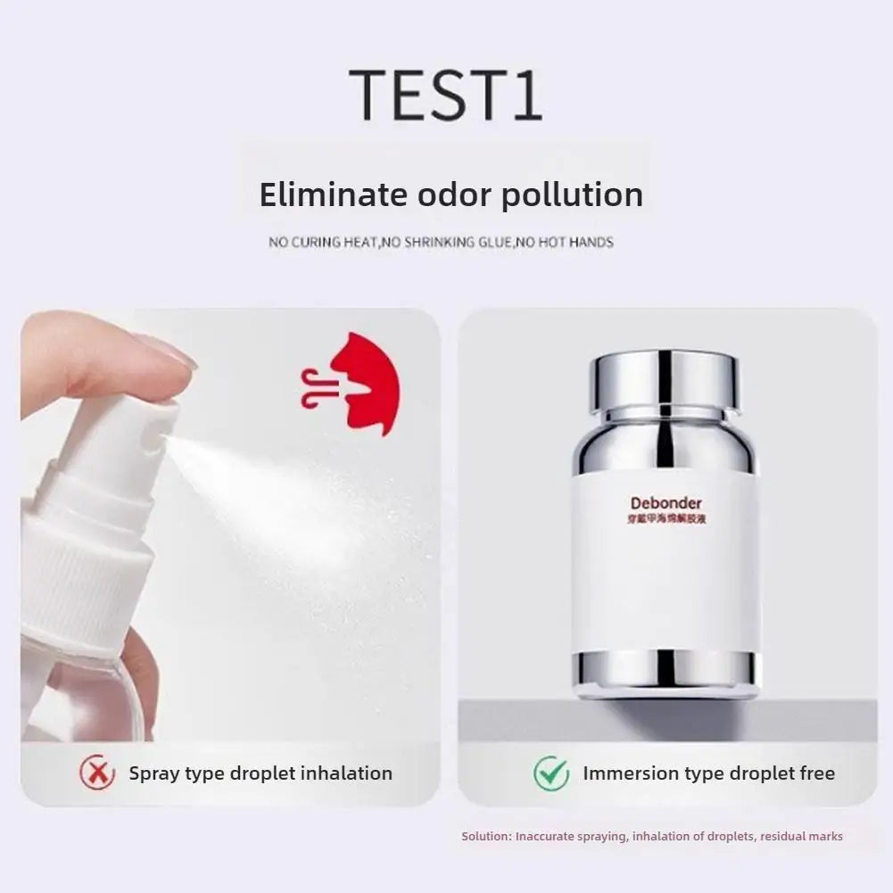 Professional Nail Polish Remover Gel Nail Glue Remover Glue Off for False Nails No Damage Press-on Nails Removal