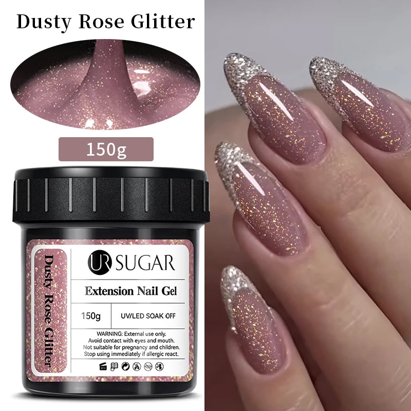 UR SUGAR 150g Extension Jelly Nude Pink Rose Red Quick Extension Gel Nail Polish Nail Extension UV LED Manicure Soak Off