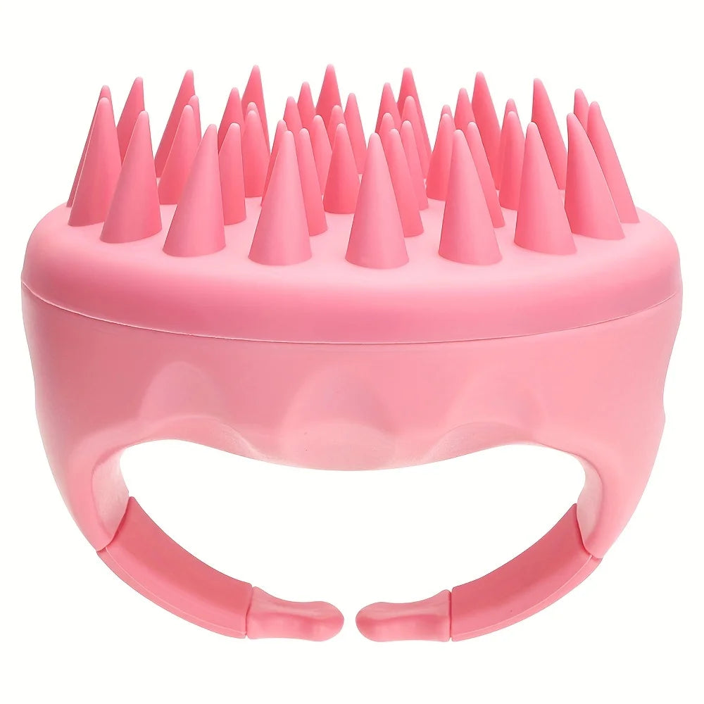 1 Gentle Silicone Scalp Massage Shampoo Brush - Anti-allergy Handheld Hair Shampoo Device，For Removing Dandruff，No Battery Requi