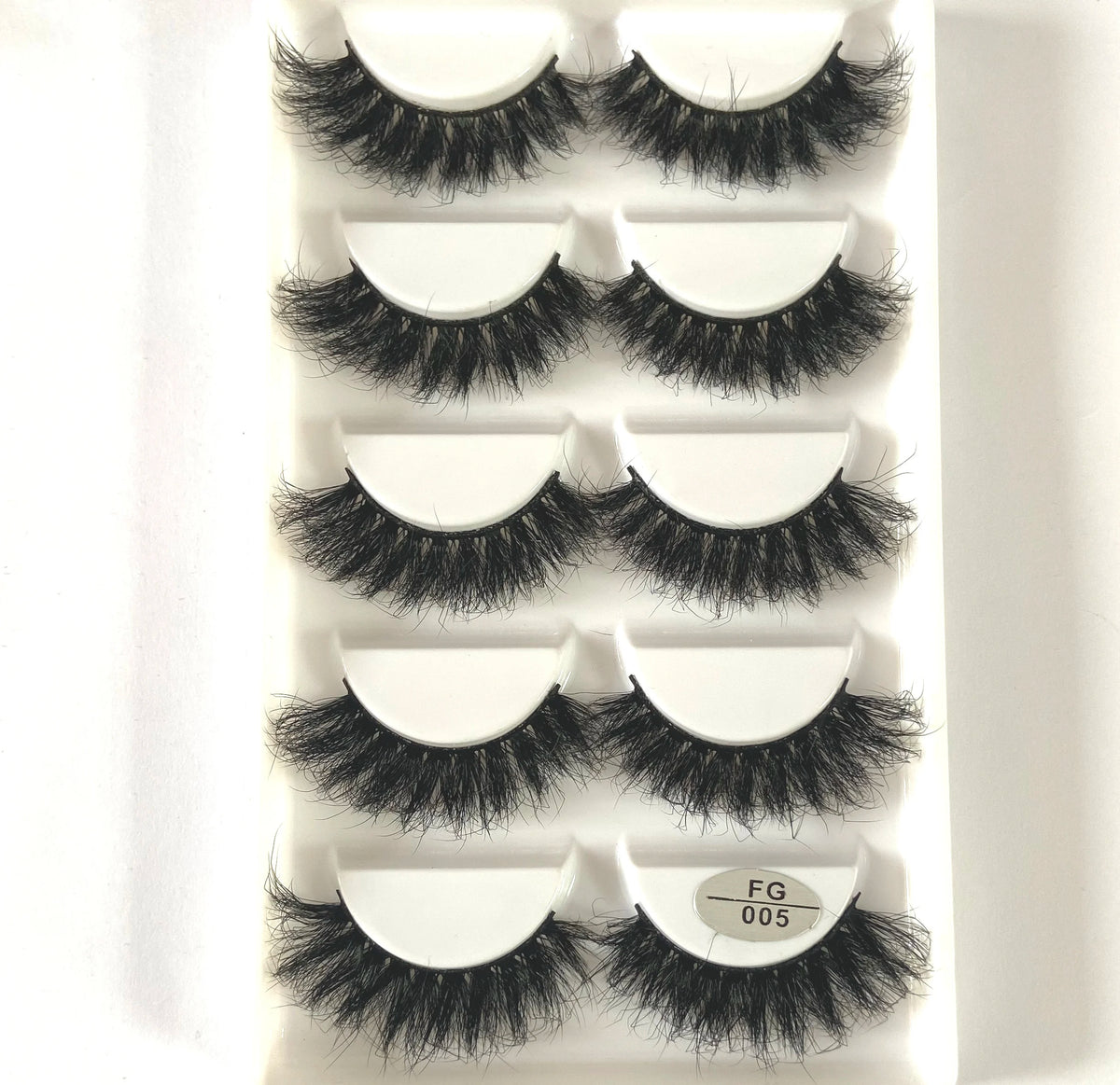 HBZGTLAD 5Pairs Handmade Mink Lashes Short False Eyelashes Dense Natural Long Messy Eye Lashes Reusable Stage Makeup Eyelashes