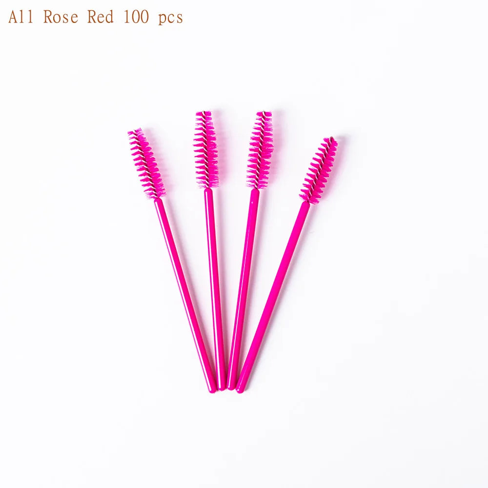 100 Pcs Disposable Eyelash Mascara Brushes for Eye Lashes Extension Eyebrow and Makeup of Makeup Tools