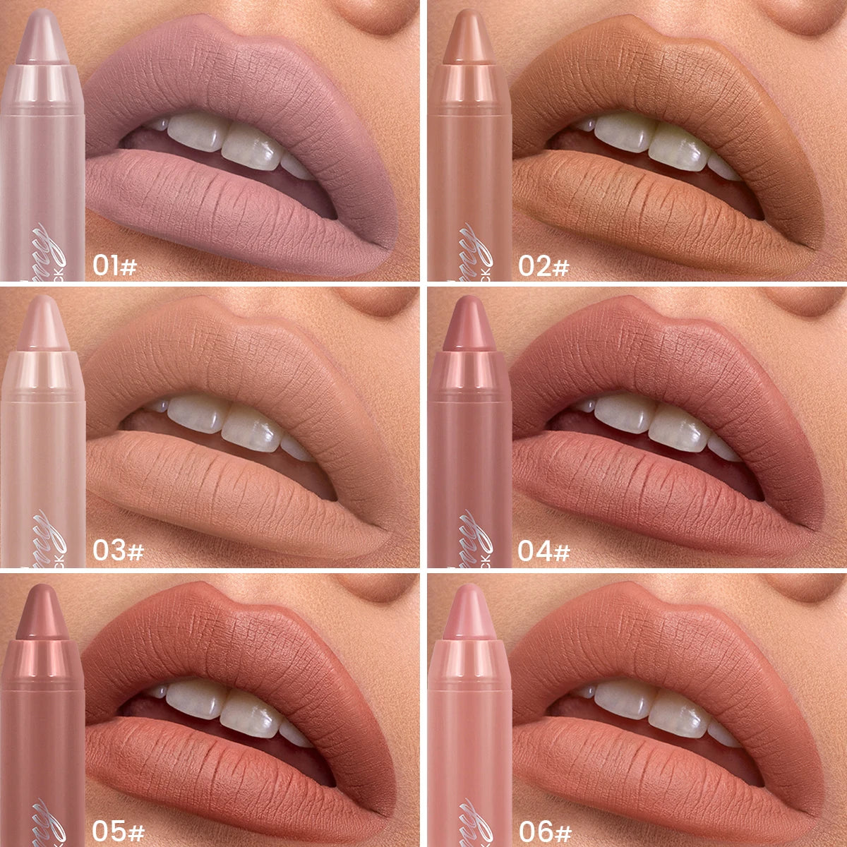 1PC Nude Frosted Lipstick - Soft Texture, Moisturizing Formula, Outline Lip Shape, Non-stick Cups, Christmas, Halloween Gifts