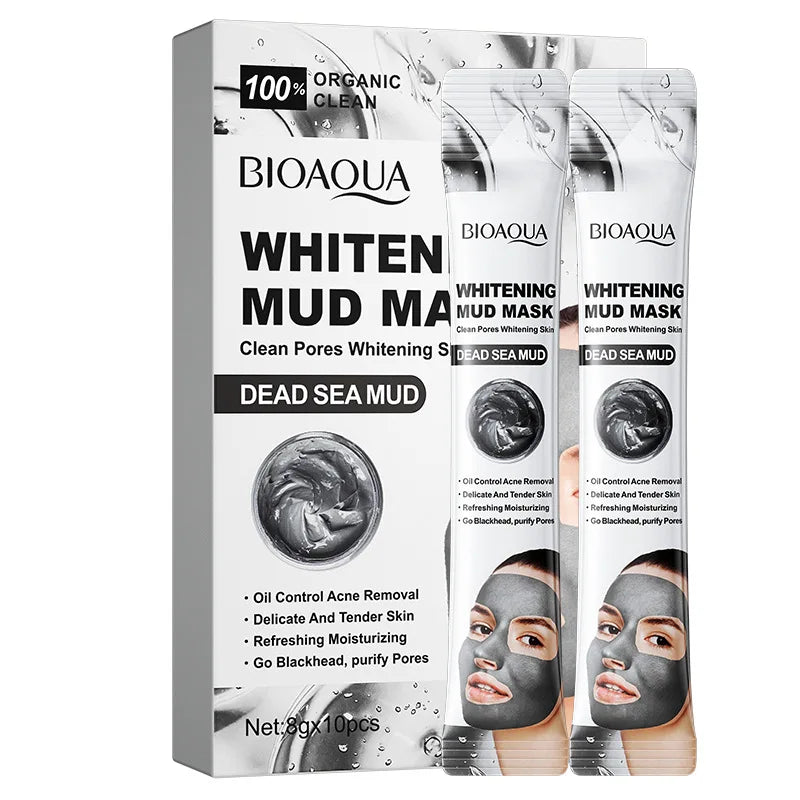 10pcs Dead Sea Mud Whitening Mud Mask Clean Deep Moisturizing Shrink Pores Blackhead Acne Facial Film Korean Skin Care Product