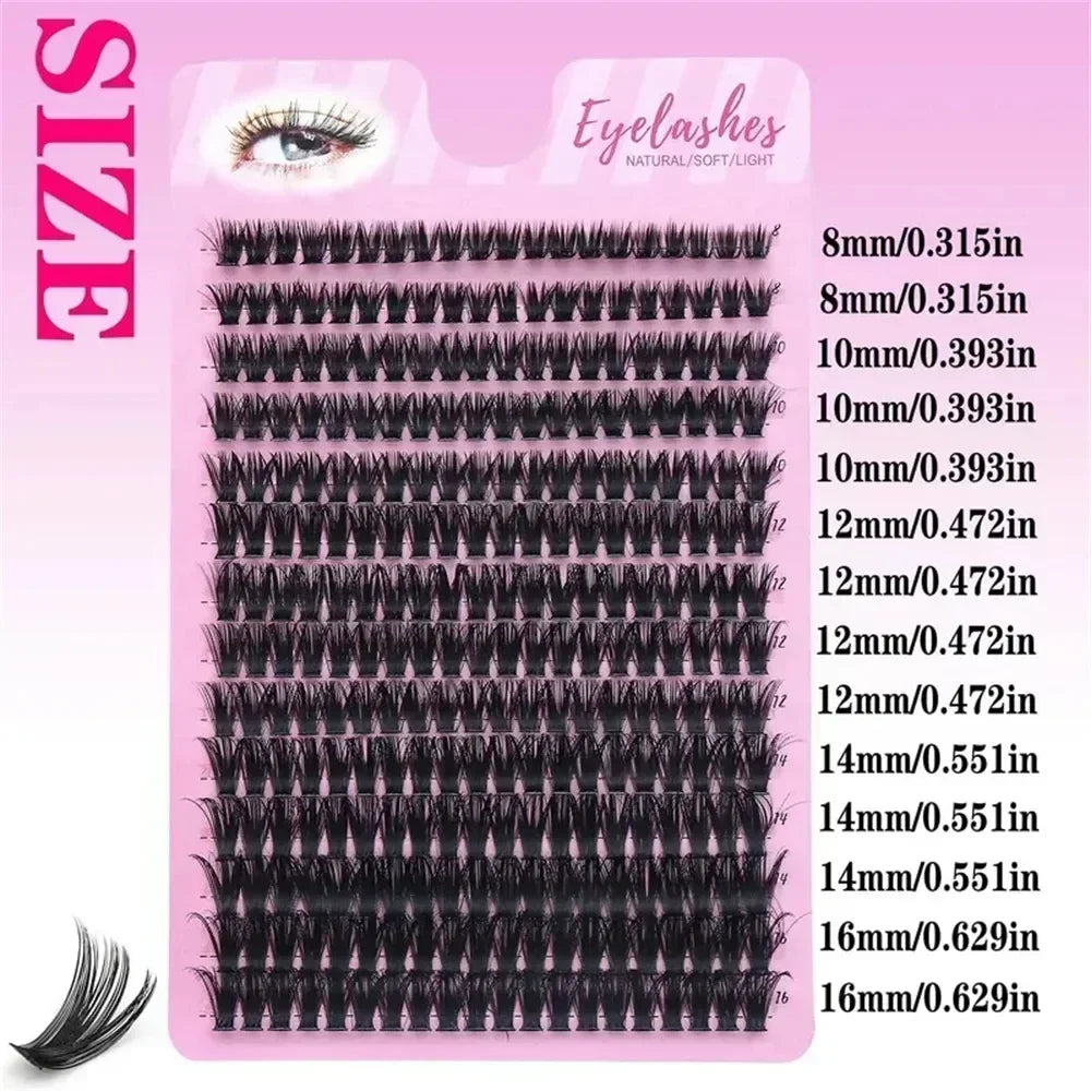 Natural Soft Fluffy False Eyelashes Set Easy to Apply Travel Friendly Ideal Christmas Small Gift for Women Her