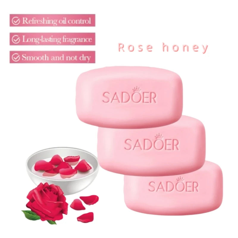 Rose Milk Fragrance Cleansing Soap, Body Cleansing and Skin Toning Handmade Soap, 1 Piece or 3 Pieces