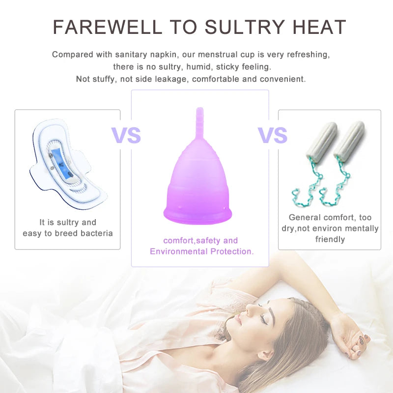 Period Menstrual Bowls For Menstruation Antispill Medical Grade Menstrual Cups Medical Silicone Women's Menstrual Collector