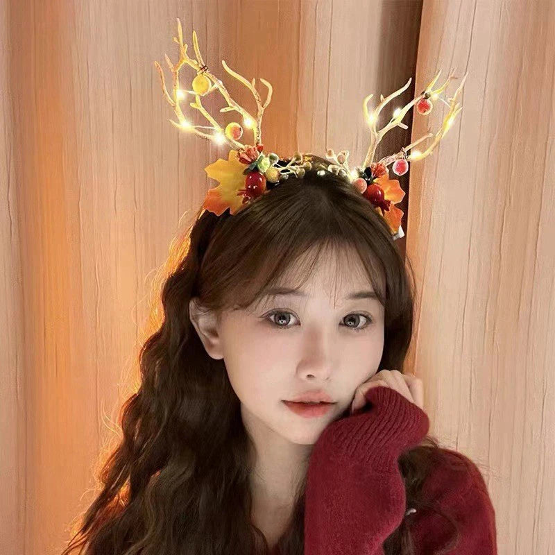 Christmas Headband New Year 2026 Supplies Christmas Hair Pins Xmas Party Headwear Navidad Home Outdoor Hair Hoop