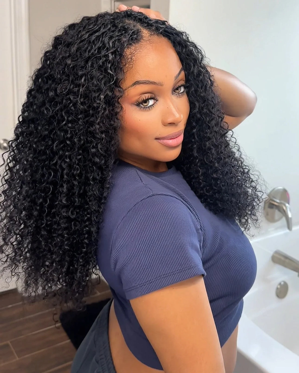 Kinky Curly 13x6 HD Lace Frontal Wig 4C Edges Curly Baby Hair For Women 7x5 Glueless Pre Cut Lace Deep Wave Wigs 100% Human Hair