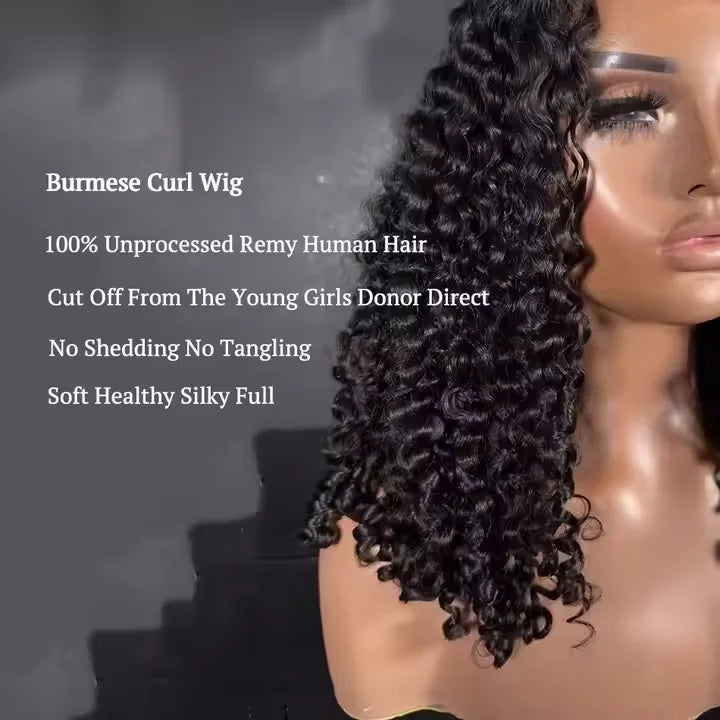 300% Glueless Wigs Human Hair Afro Kinky Curly Headband Wig Upgrade 3 IN 1 Half Wig With Drawstring Seamless Clip Ins Flip Over