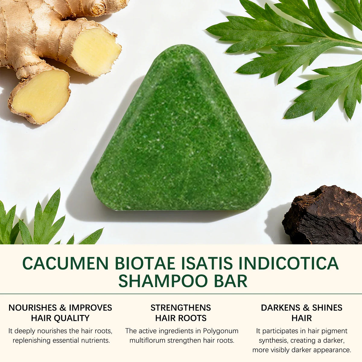 Polygonum Multiflorum Soap Smooth Nourishing Hair Cleaning Natural Plant Extract Repair Damaged Frizz Soft Silky Moisturizing