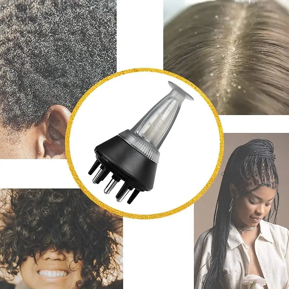 Mini Scalp Applicator Comb Hair Oil Dispenser 2-In-1 Roller Ball Massage Brush Clear Scale Root Delivery Hair Care Tool
