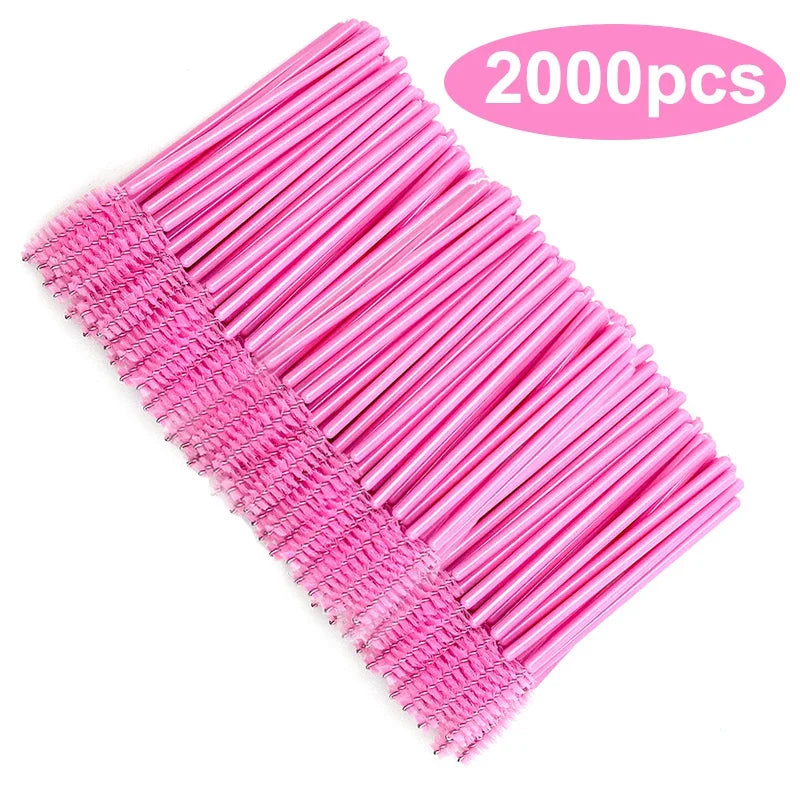 Eyelash Brush Mascara Wands Spoolies Eyebrow Lash Cleaning Brushes Applicator Makeup Tools 50/1000/2000pcs