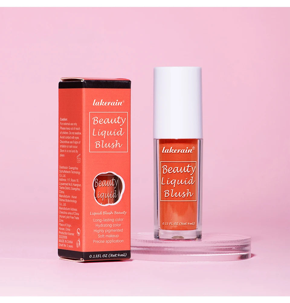 9 Shades Beauty Liquid Blush Lightweight Blendable Dewy Finish Liquid Cheek Tint Long‑Wearing Natural Flush Multi‑Use Face Blush Makeup