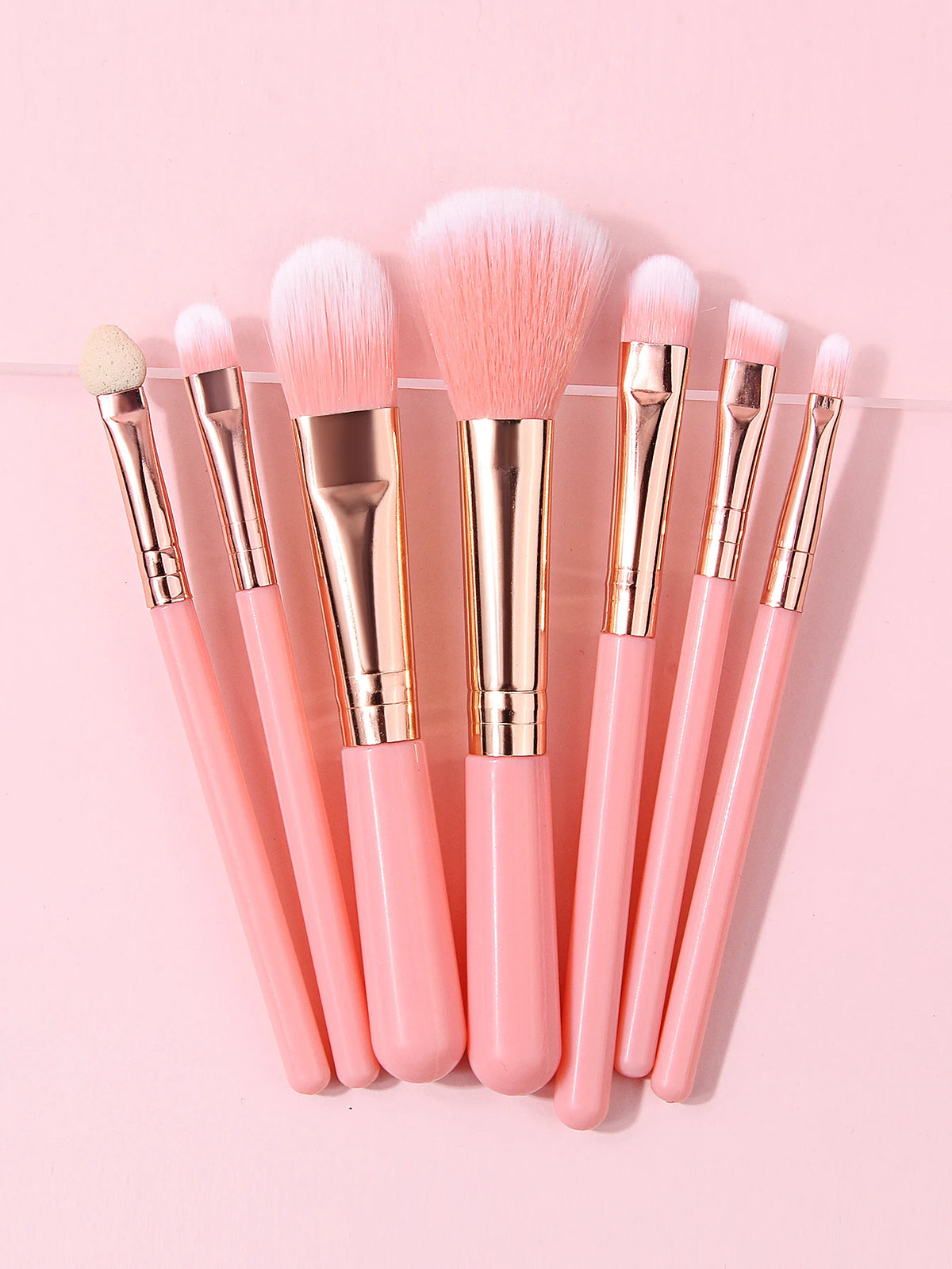 Makeup Brush Kit Soft 10pcs Synthetic Hair Make Up Brushes Foundation Blush Eyeshadow Cosmetic Tools with Powder Puff & Sponge