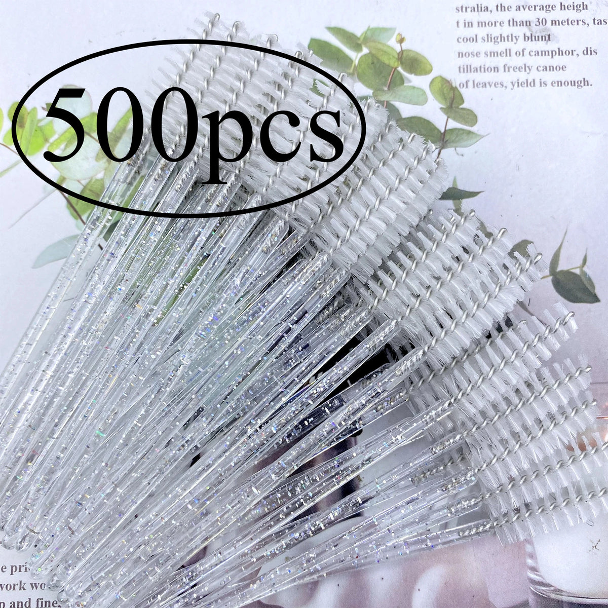500PCS Eyelashes Brushes Set Disposable Lash Mascara Brush Lashes Extension Eyebrow Wands Applicator Makeup Tool