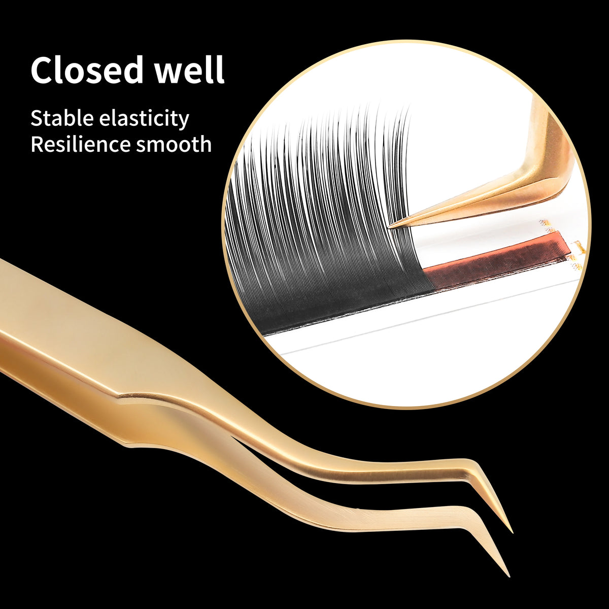 XIUSUZAKI High Precision Eyelash Extension Tweezer Fiber Tips for False Lash Extensions Stainless Steel Tweezers Makeup Tools