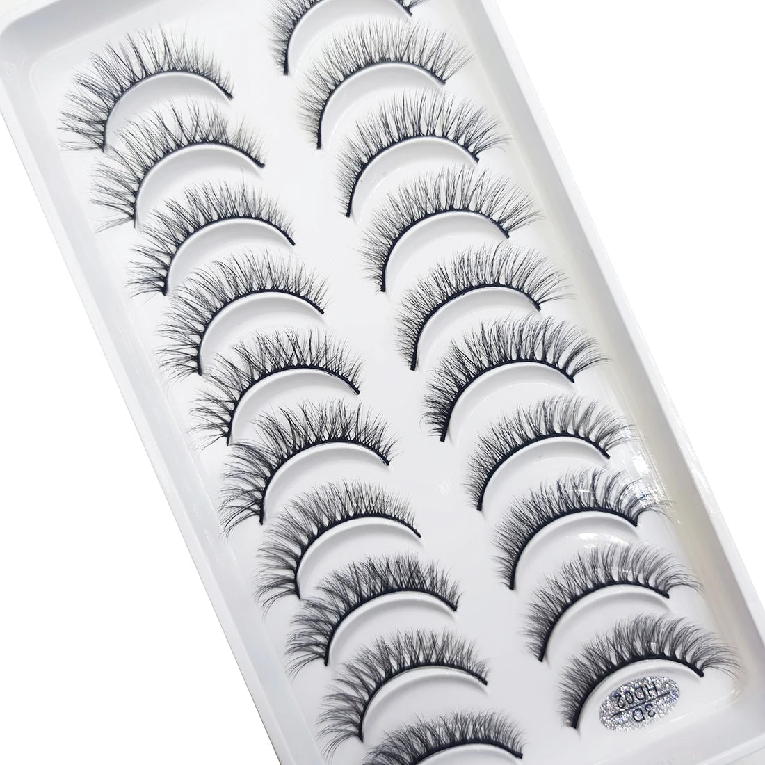 10 Pairs Natural 3d Mink Lashes Soft False Eyelashes Cross Messy Dense Eye Lashes Extension Makeup Faux Cils Cat Mini