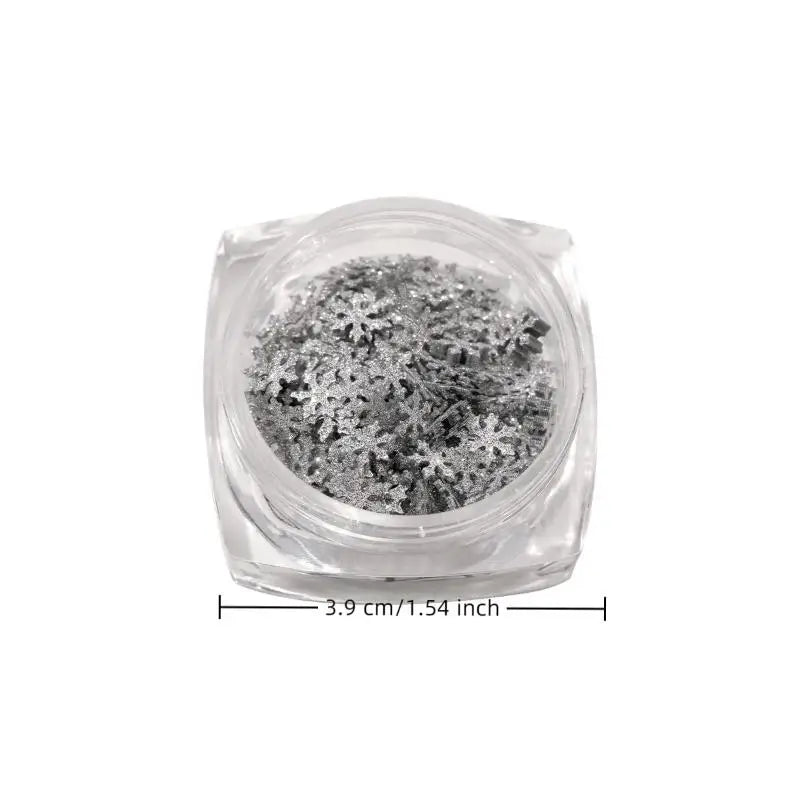 Snowflakes Winter Nail Sequins Sparkling Christmas Flakes Spangles Nail Art Decoration Sticker Tips Nail Charm Manicure Salon