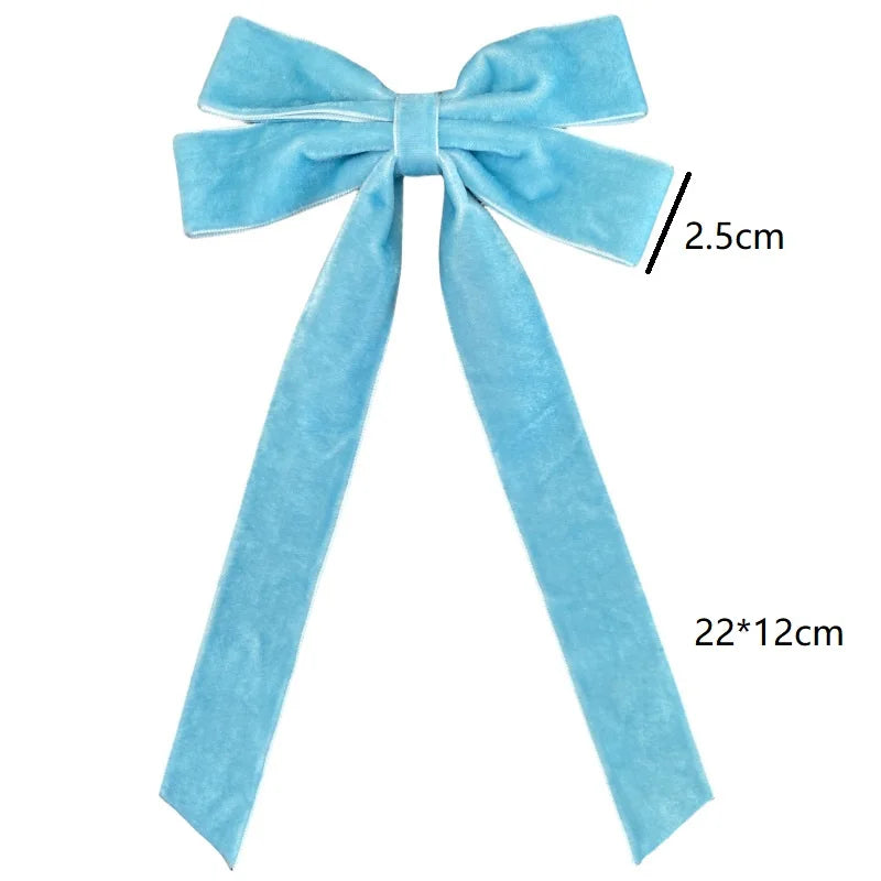 1/2/5/10pcs Christmas velvet with double bow hair clip, fashionable, simple and versatile princess duckbill clip hair accessory