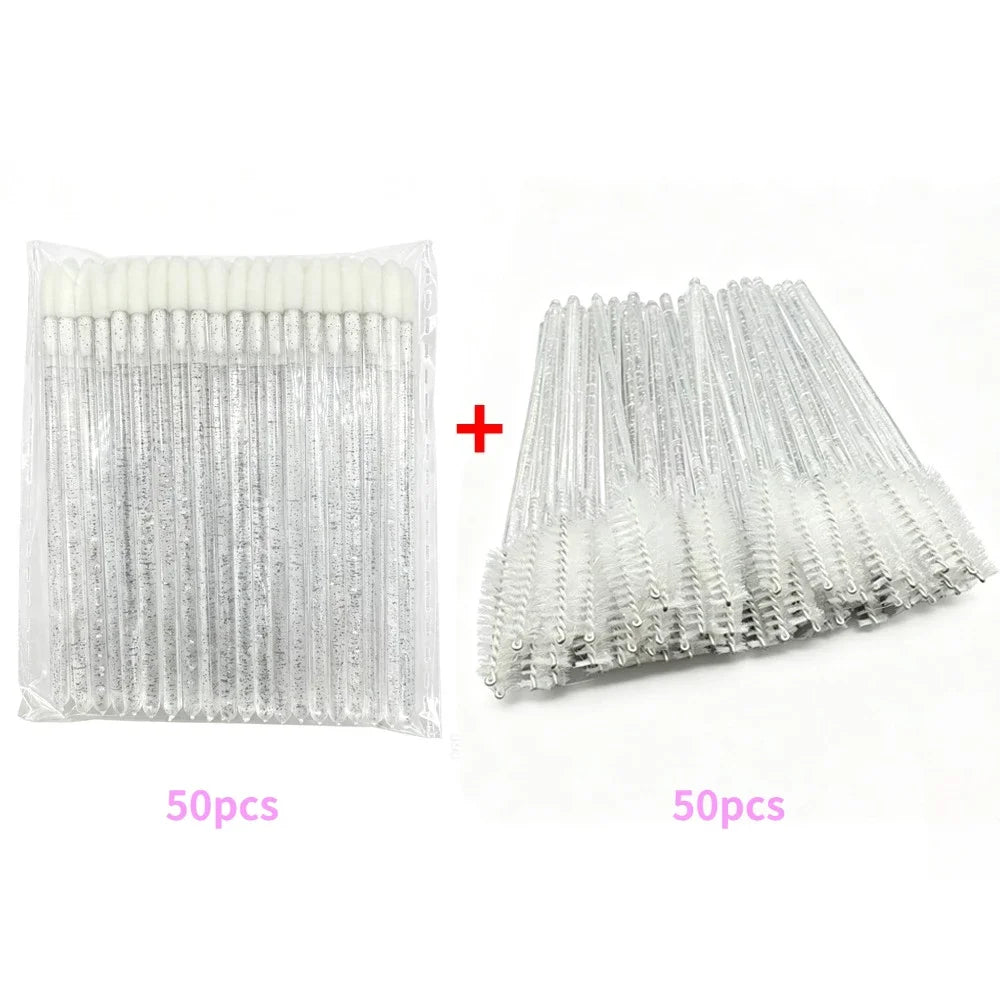 Applicator Lash Extension Set Wands Mascara Brushes Lip 50/100PCS Disposable EyelashesFor Eyebrow Eye Makeup Tool