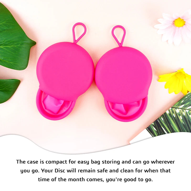 Soft Silicone Lady Cup Reusable certified Disc Accessories Bowls With Storage Case Kit Women Health Care Feminine Hygiene