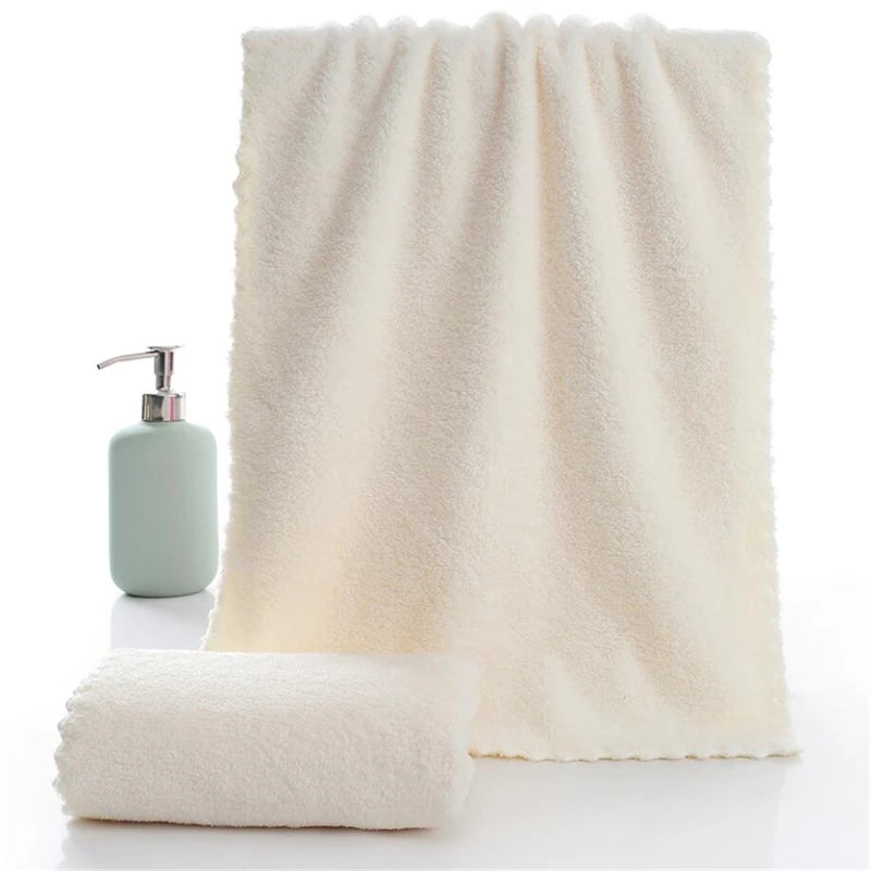 Soft Towel Bath Washing Cleaning Swimming Bathing Tools Dry Hair Water Absorbent Double-Sided Coral Velvet Microfiber Towel