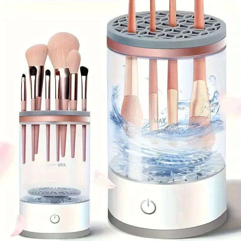 USB Powered Brush Washer Dryer Odorless Battery-Free Makeup Cleaner Plug-and-Play Essential Beauty Accessory