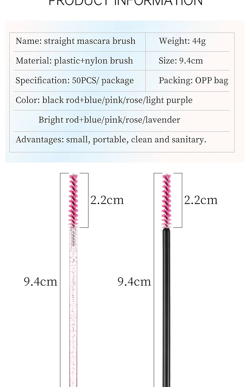 200/500 Pcs Eyelash Brushes Disposable Crystal Fine Head Eyebrow Brush  Mascara Wand Applicator Lashes Extension Makeup Tools