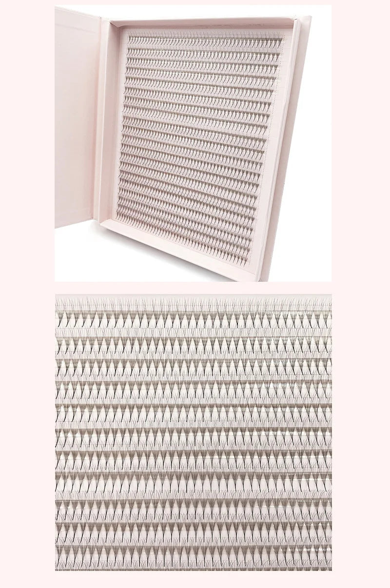 Narrow 2400 Fans Lashes XXL Mega Tray Premade Narrow Volume Fan Ultra Dark Pointy Base Promade Fans Eyelash Extensions Supplies