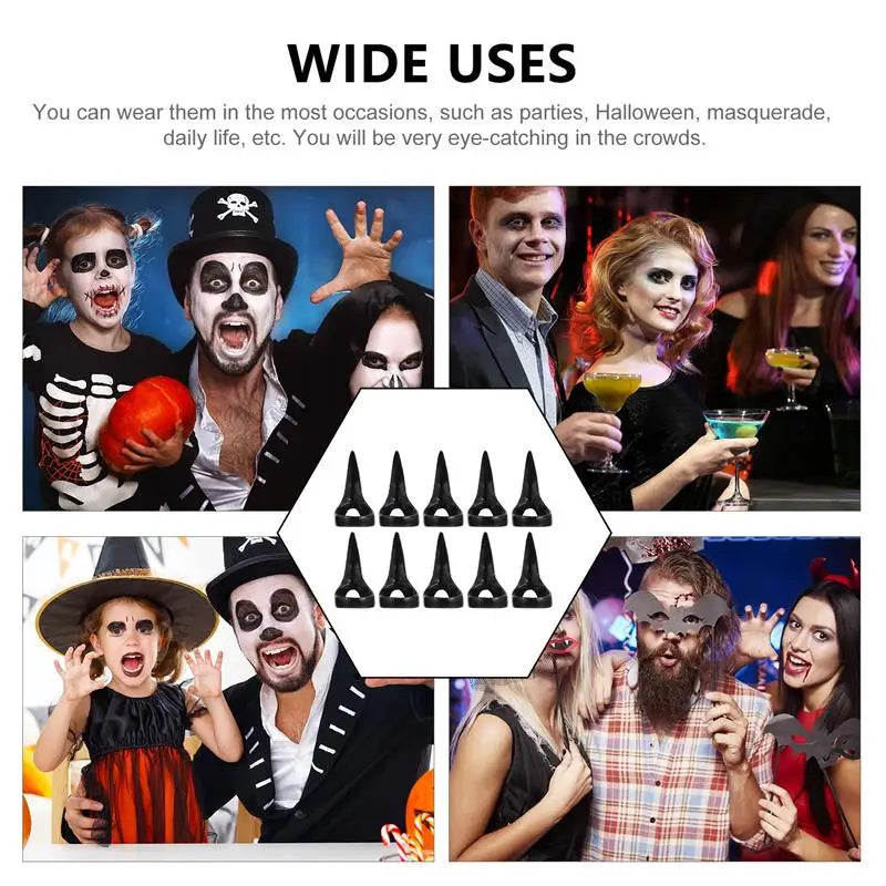 10 Pcs Art Decoration Halloween Retro Claw Fake Nail Punk Claw Fake Nail Finger Claws Fake Finger for Decoration Party Halloween
