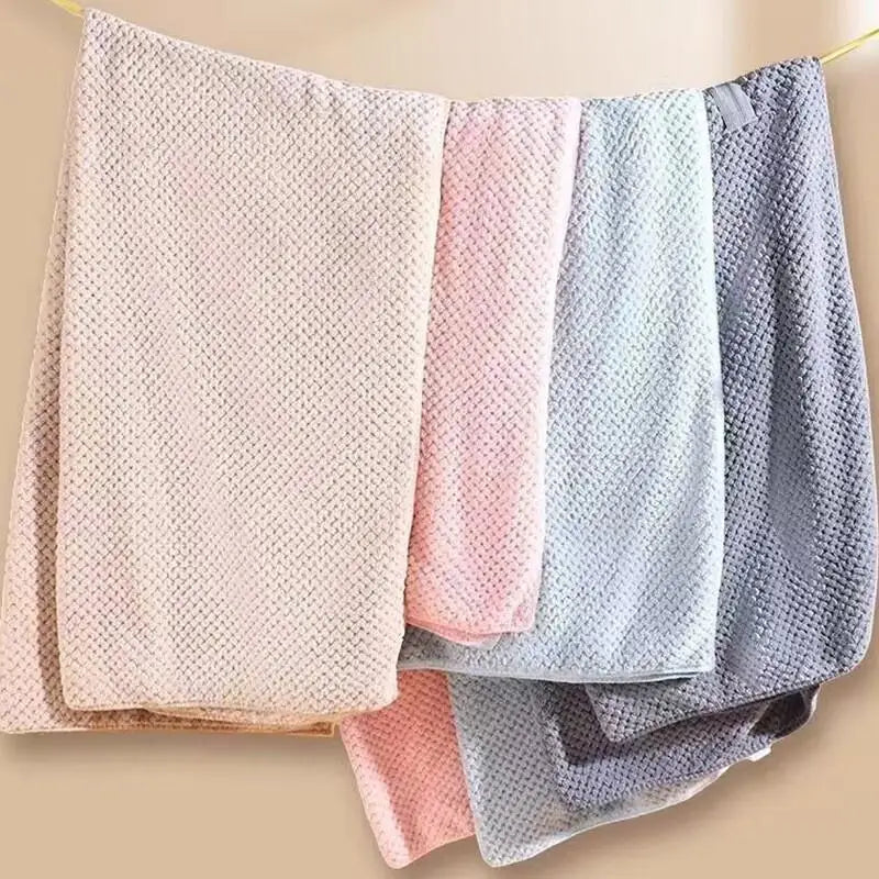 Quick Dry Hair Turban Coral Fleece Towel Ultra Absorbent Quick Dry Hair Towel Wrap With Elastic Band For Women Home Travel Use