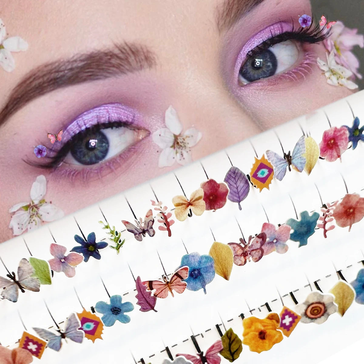Domi Lash 3D Halloween Cosplay Eyelashes Christmas Diamond Glitter Snow Santa Cat Design False Individual Lash Party Eye Makeup