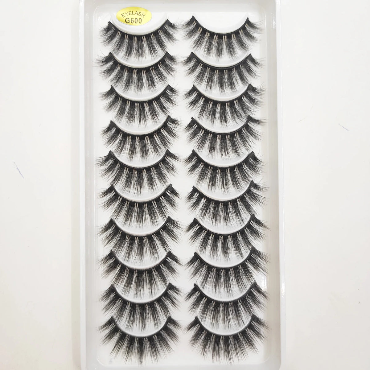 10 Pairs Natural 3d Mink Lashes Soft False Eyelashes Cross Messy Dense Eye Lashes Extension Makeup Faux Cils Cat Mini