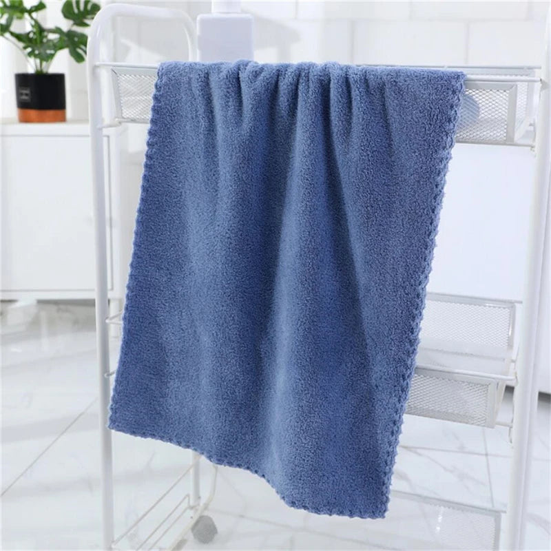 Soft Towel Bath Washing Cleaning Swimming Bathing Tools Dry Hair Water Absorbent Double-Sided Coral Velvet Microfiber Towel