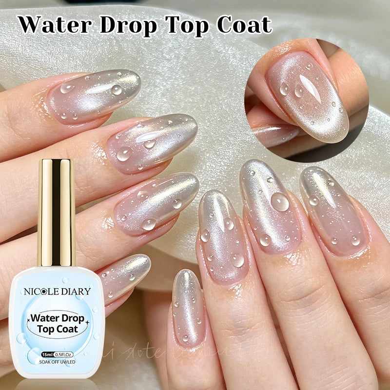 NICOLE DAIRY 15ml Bubble Ocean Wave Gel White Gel Nail Polish Summer Nail Poke Varnish UV LED Soak Off Gel For Nail Art Manicure