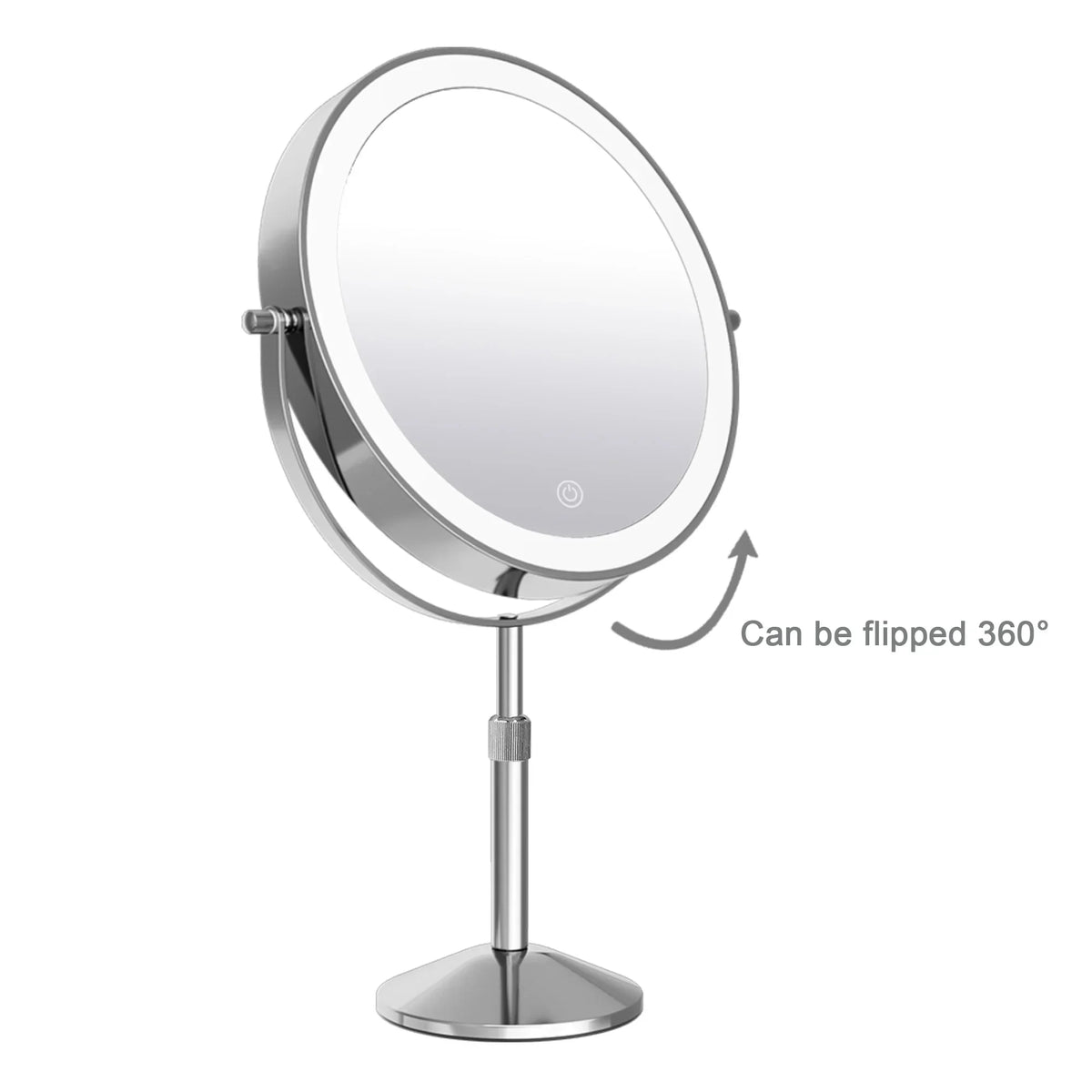 TUSHENGTU Makeup Mirror With Light Lamp 10X Magnification 3 Color Lights,Adjustable Brightness Height Standing Cosmetic Mirror
