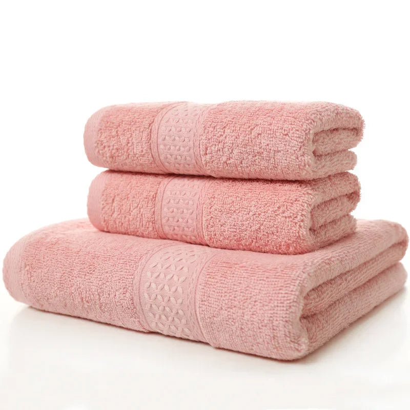 Thicken 100% Cotton Face Towel Absorbent Pure Hand Wash Hair Shower Microfiber Towel Bathroom Family Hotel