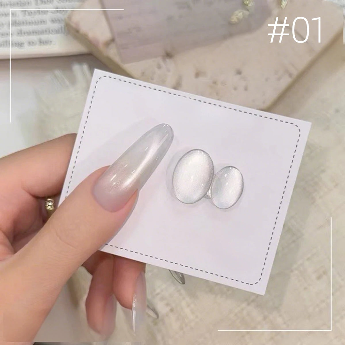 MN 12ML Autumn And Winter Ice Transparent Jelly Boiled Water Cat Eye Gel Nail Polish Perfect For Christmas Halloween White Nail