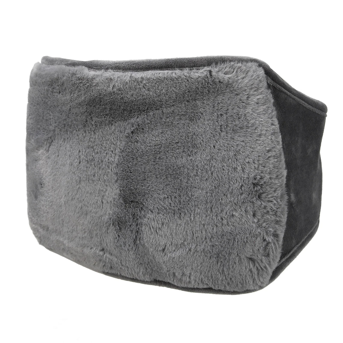Hot Water Bag Uterus Warming Waist Belt Dark Gray Adjustable Thick Soft Plush Waist Cover for Hot Water Bottle