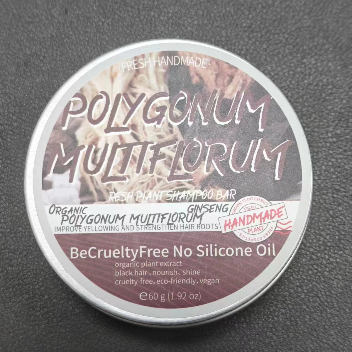 Organic and Natural Polygonum Multiflorum Essential Oil Shampoo Soap, Handmade Soap for Deep Cleaning, Moisturizing, Hair Care,