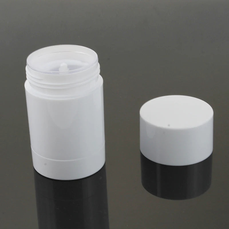 10/20/30Pcs 15ml 30ml 50ml 75ml Round Shape Bottom Filling Stick Deodorant Container Black Travel Twist Up Stick Deodorant Tube
